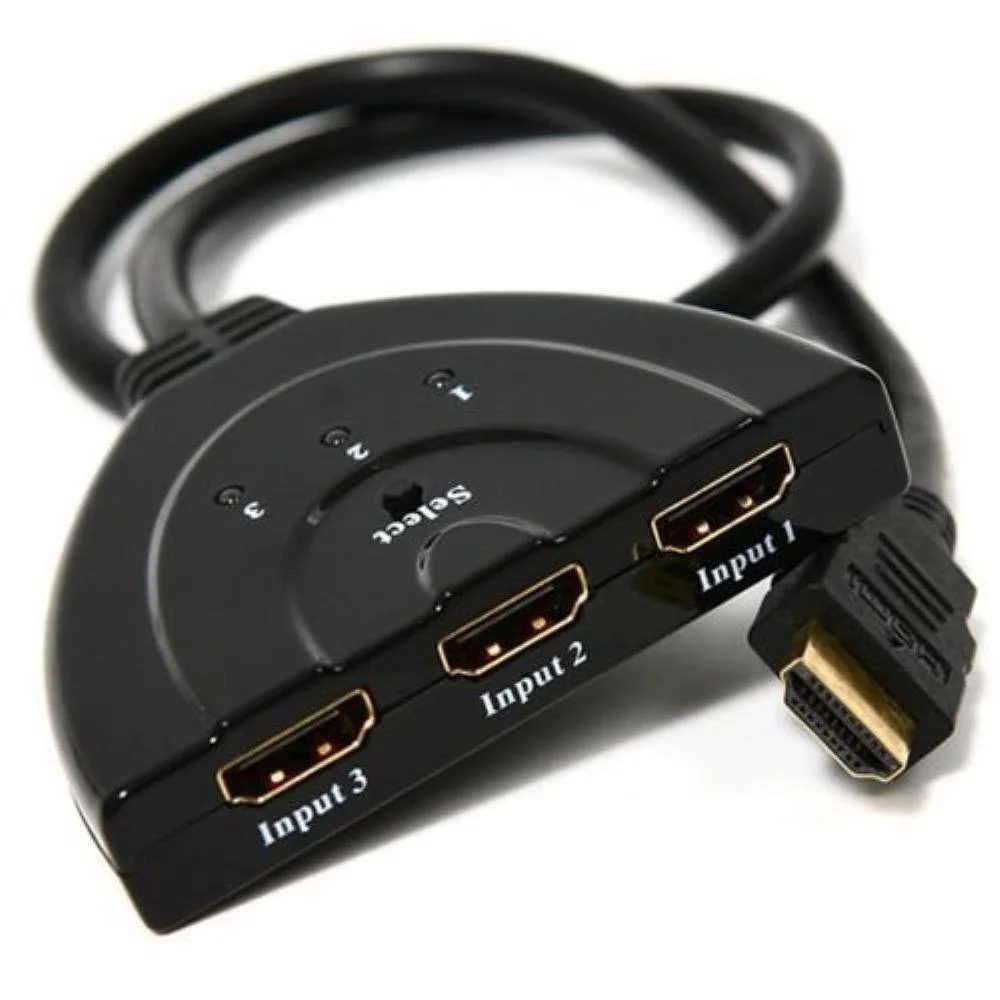 Switch HDMI 3 entradas 1 saída 1.3V 3D 1080P