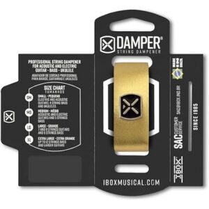 Damper em Couro e Tag em Metal Dourado Metálico DMMD02