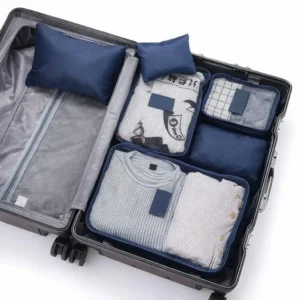 Kit Organizador de Mala para Viagem Preto 6 peças Quati Travel