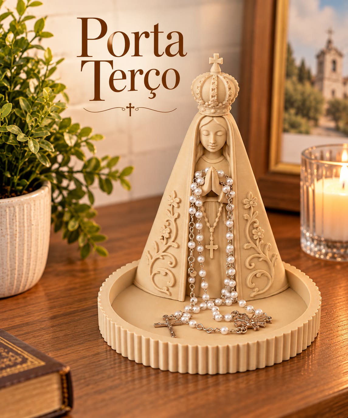 Porta-Terço Nossa Senhora Aparecida – Impressão 3D em PLA