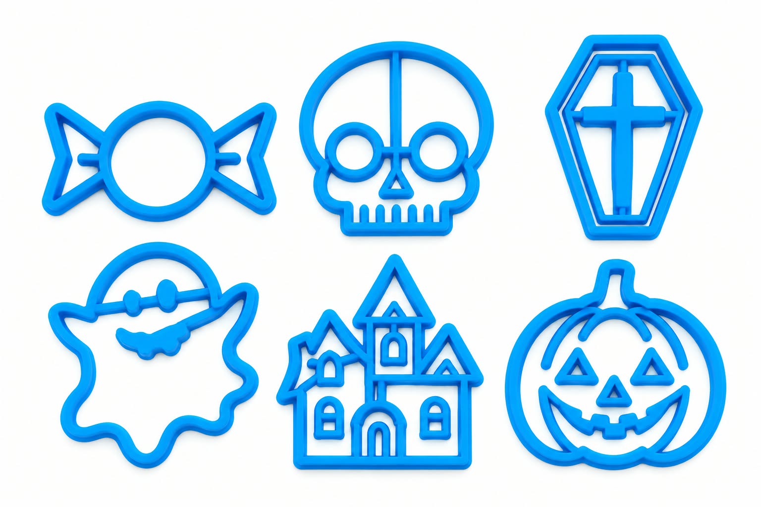 Kit Cortadores de Biscoito Halloween – Impressão 3D em PLA